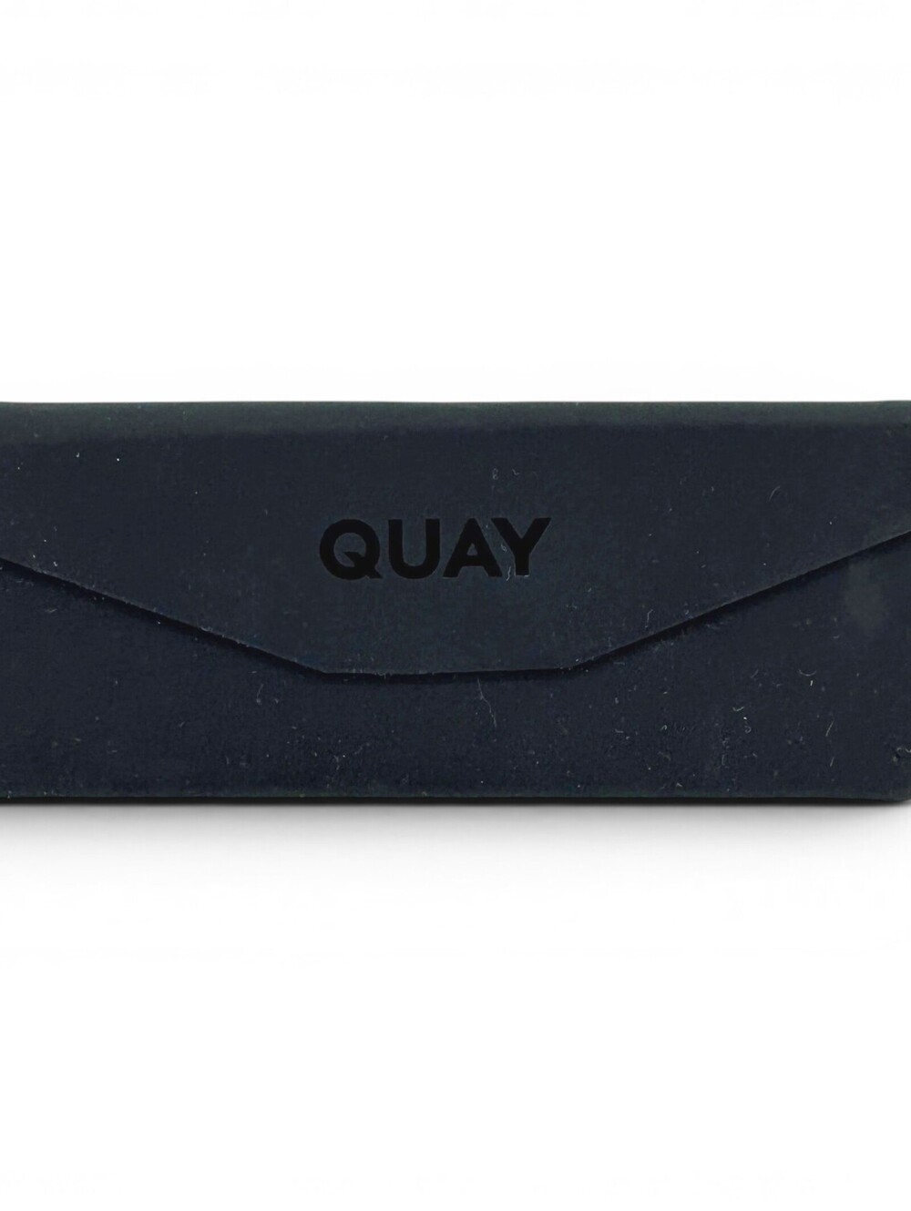 Quay Australia Black Leather Sunglasses Case & Cleaning Cloth